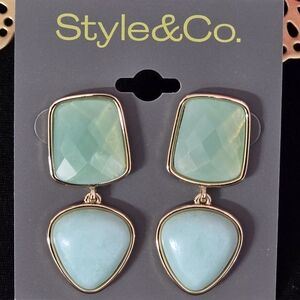 Style & Co. Mint and Aqua Earrings